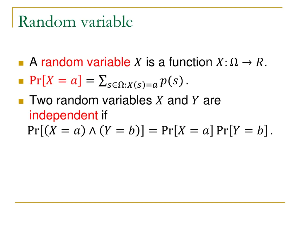 random variable
