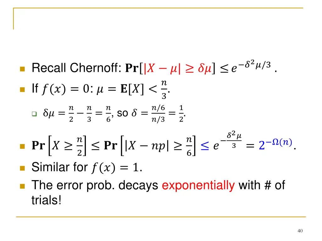 recall chernoff 2 3 if 0
