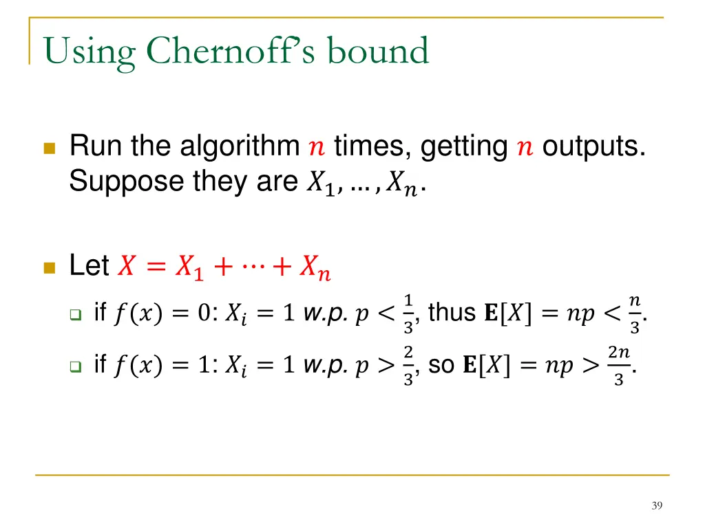 using chernoff s bound