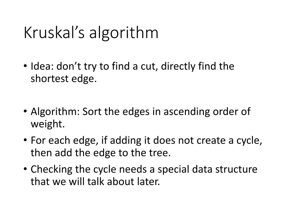 kruskal s algorithm