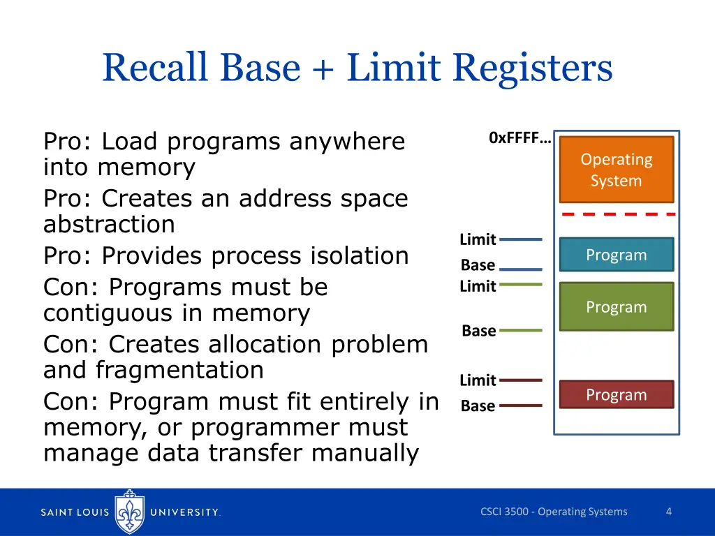 recall base limit registers 1