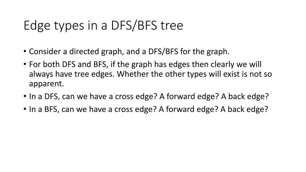 edge types in a dfs bfs tree 2