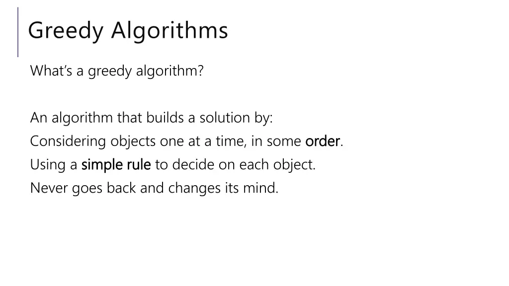 greedy algorithms