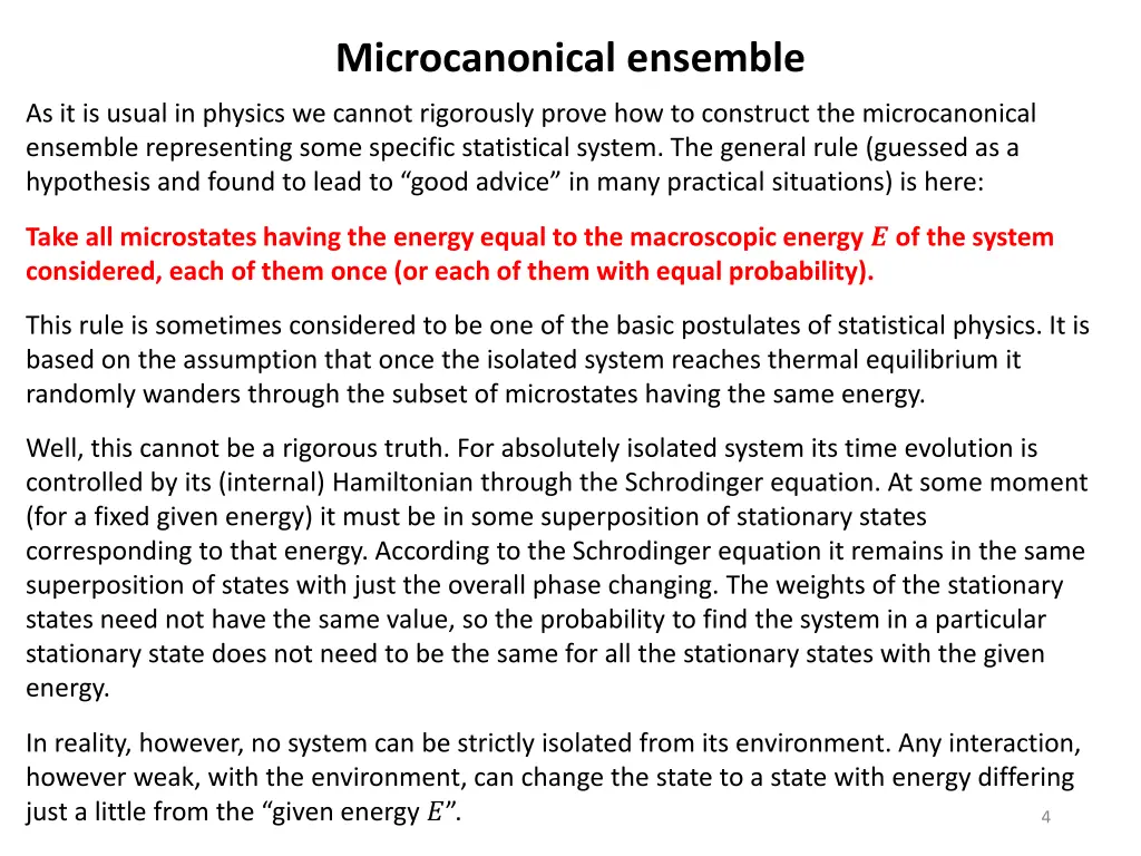 microcanonical ensemble 1