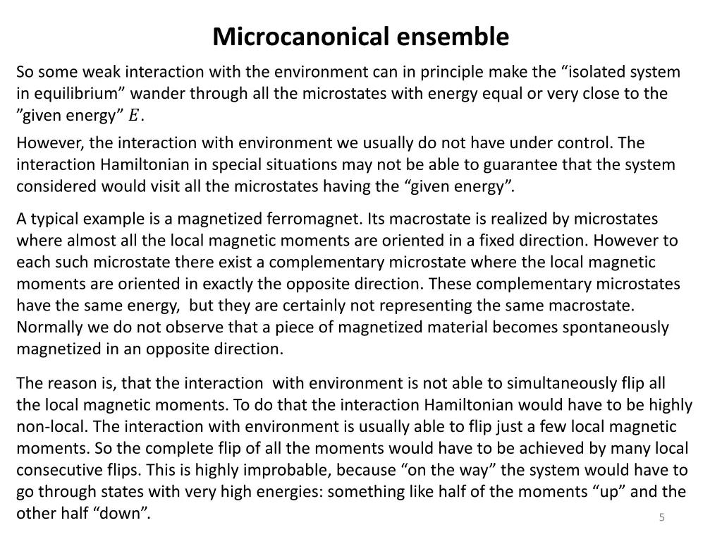 microcanonical ensemble 2