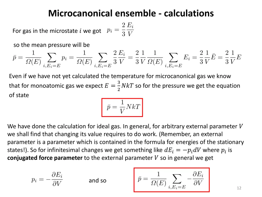 microcanonical ensemble calculations 1
