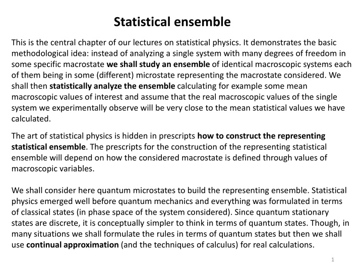 statistical ensemble