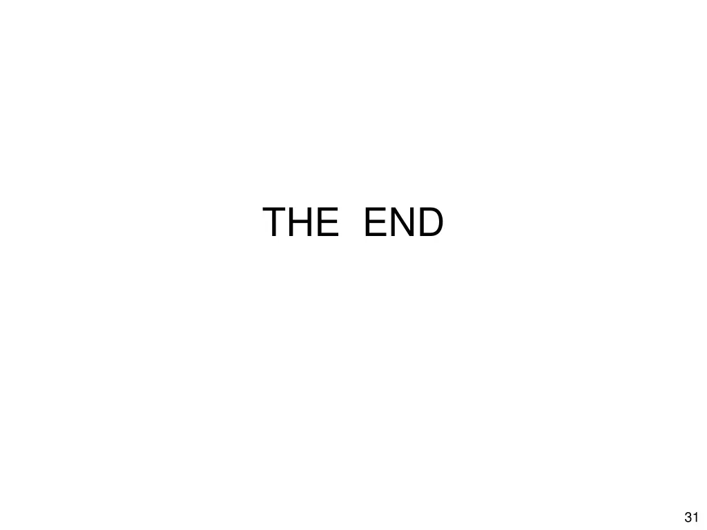 the end
