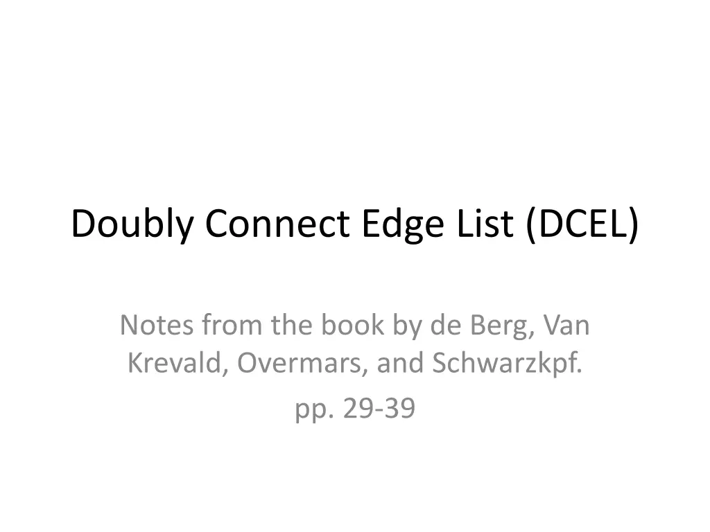 doubly connect edge list dcel
