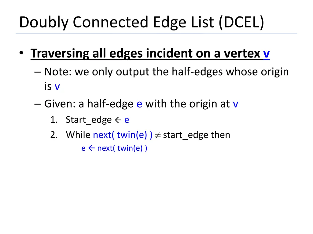 doubly connected edge list dcel 11