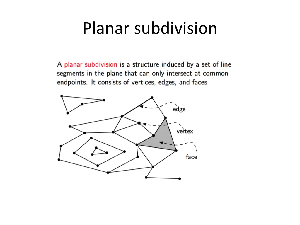 planar subdivision