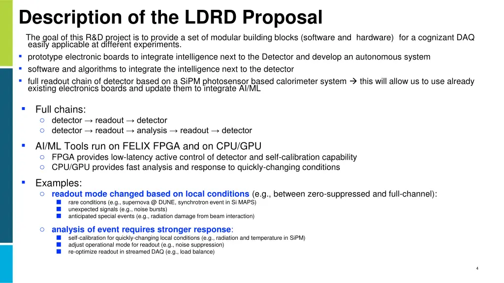description of the ldrd proposal the goal of this