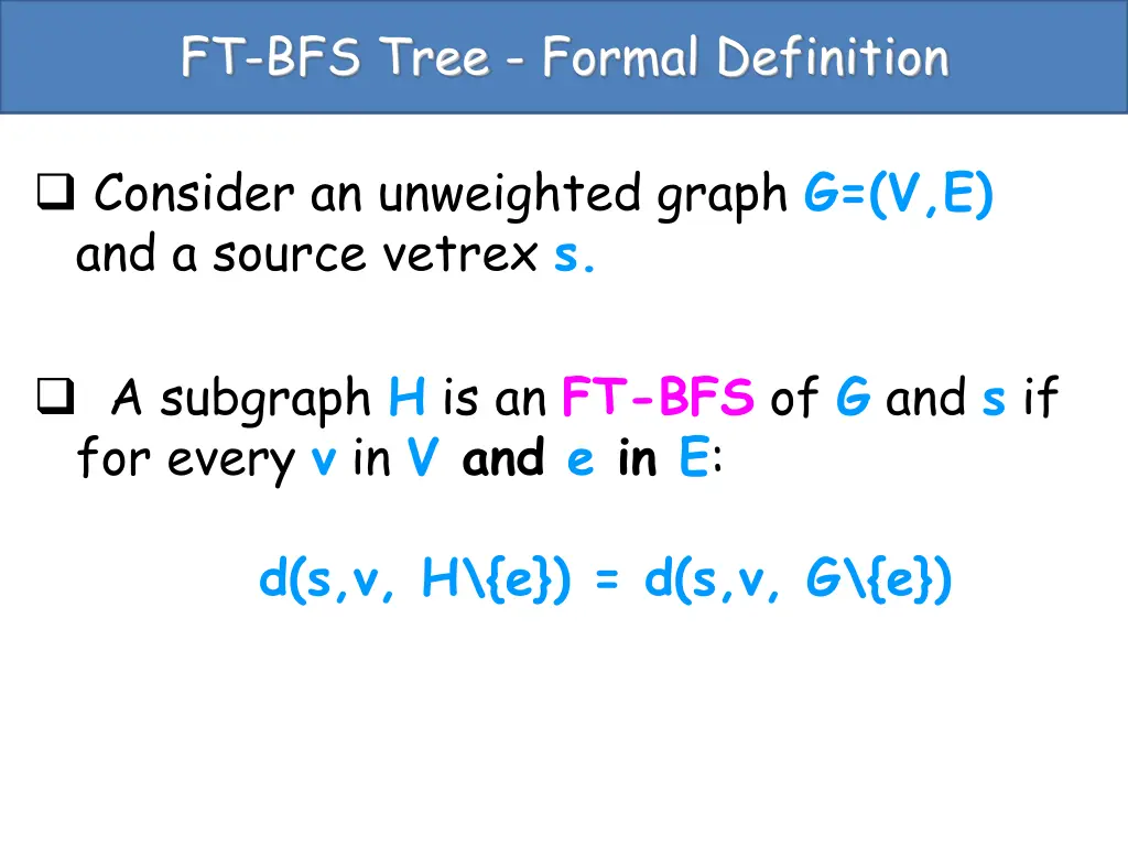 ft bfs tree formal definition