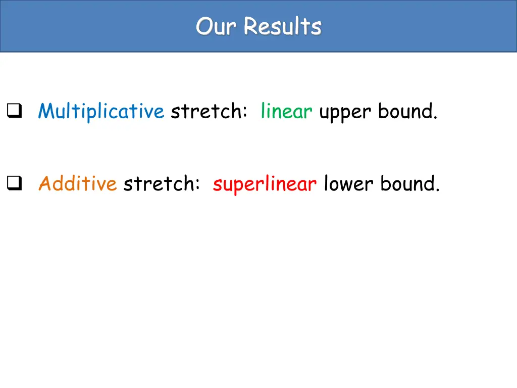 our results