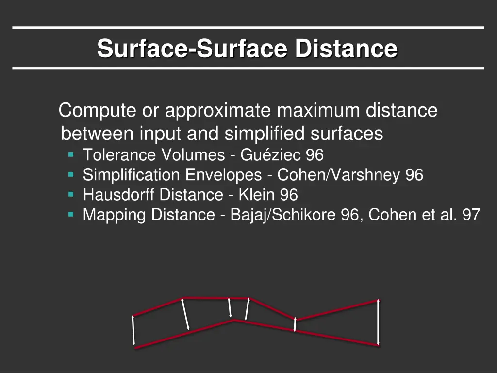 surface surface distance