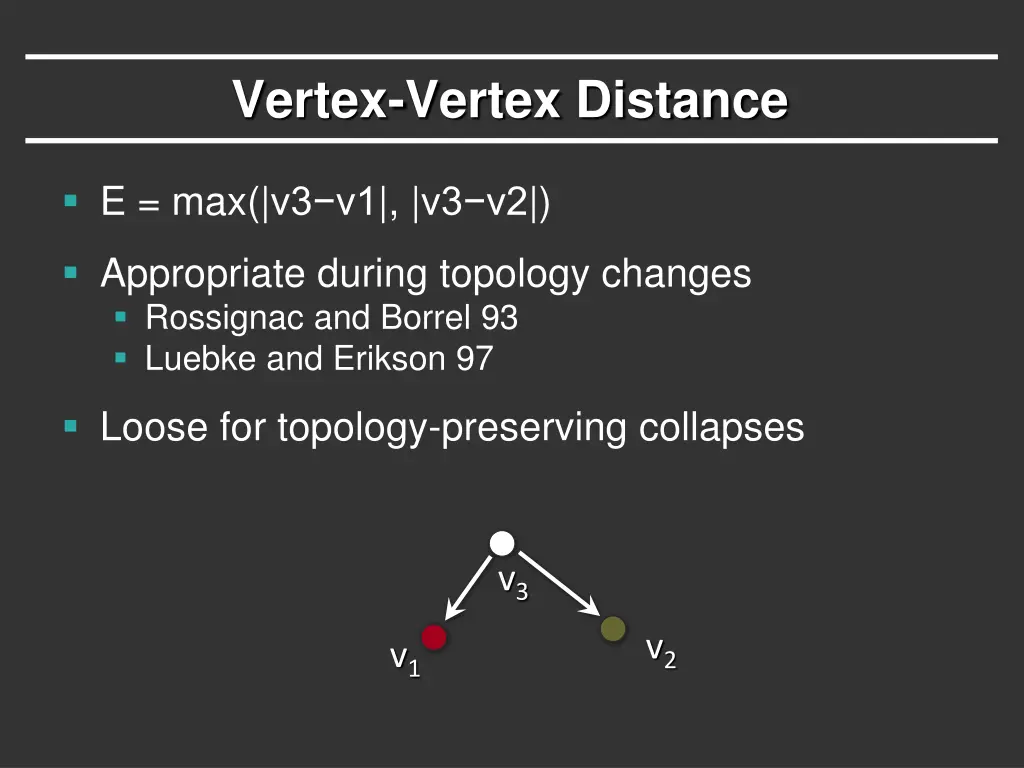 vertex vertex distance