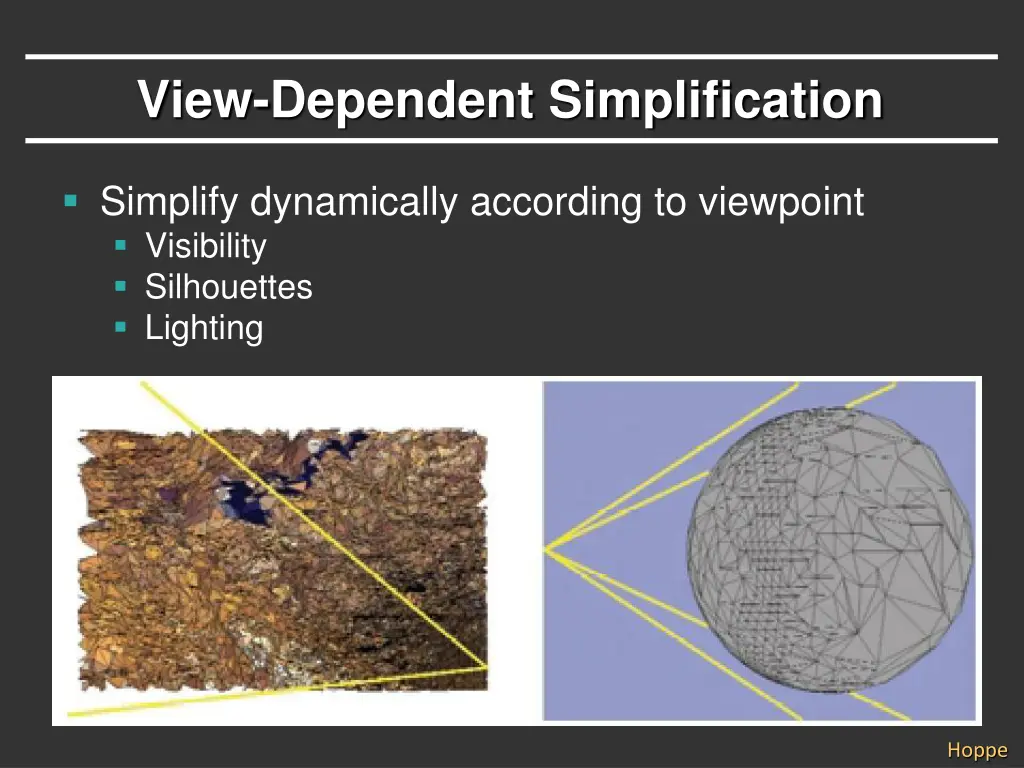 view dependent simplification