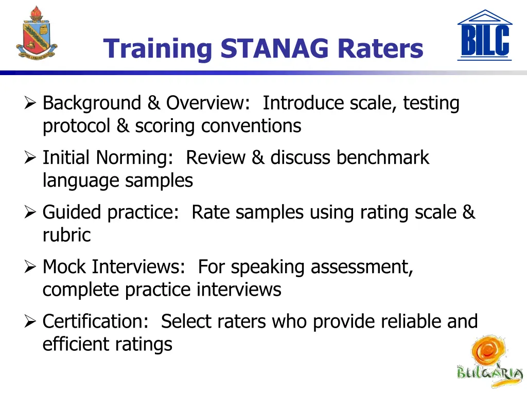 training stanag raters