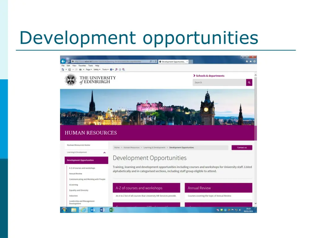development opportunities