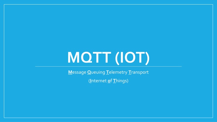 mqtt iot