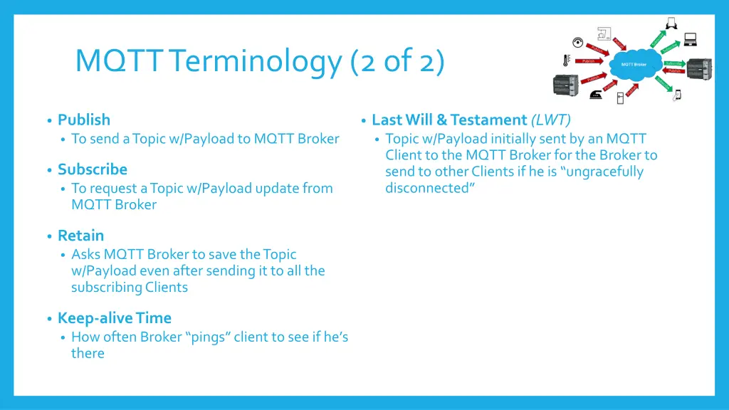 mqtt terminology 2 of 2