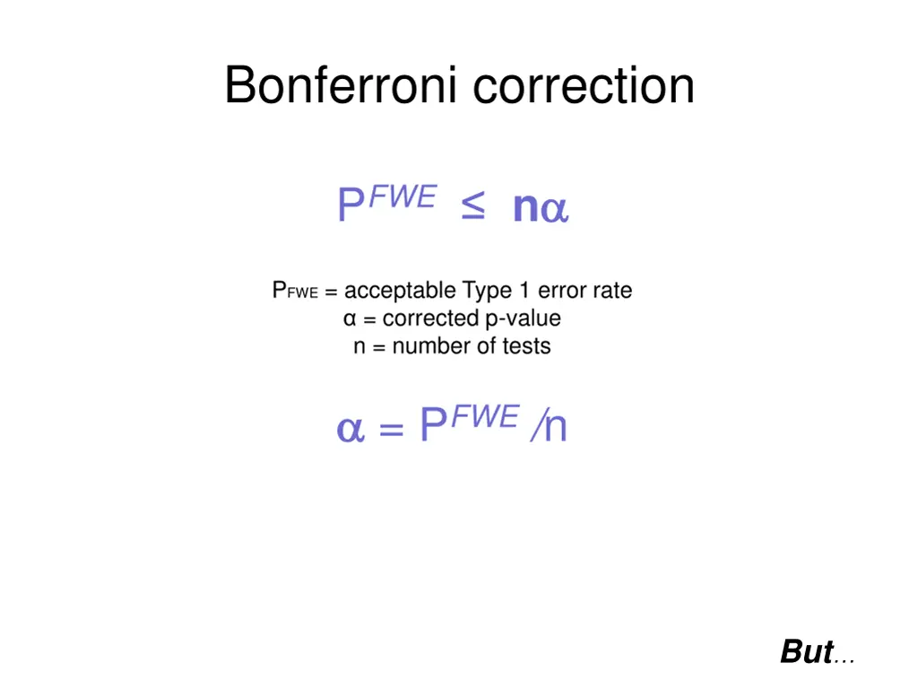bonferroni correction