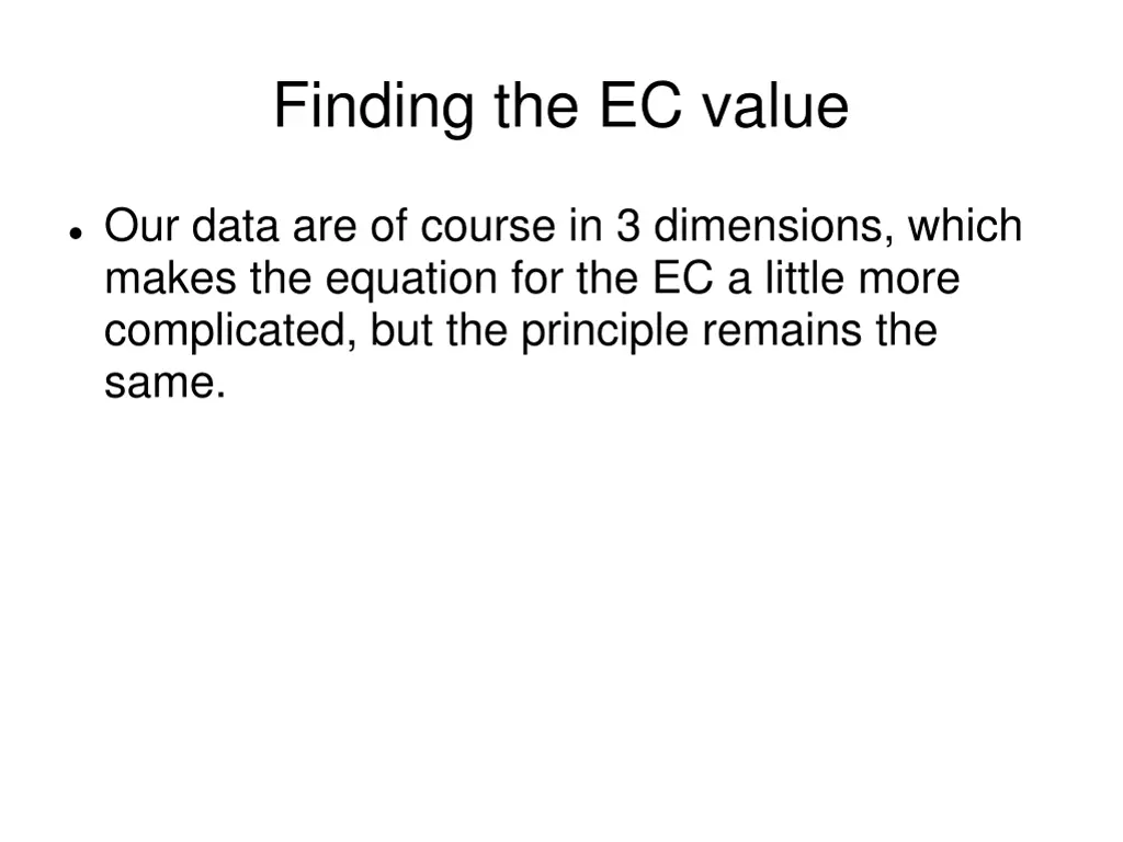finding the ec value