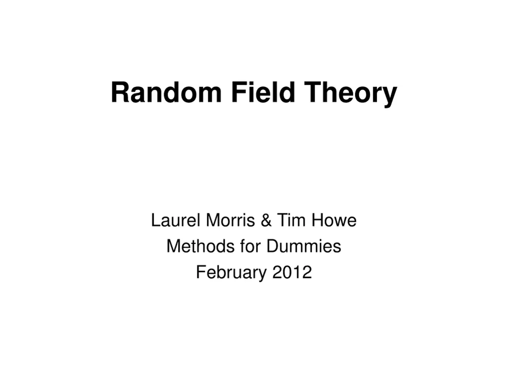 random field theory