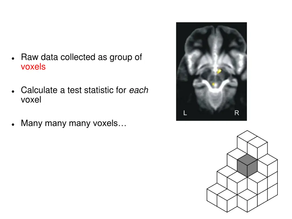 raw data collected as group of voxels