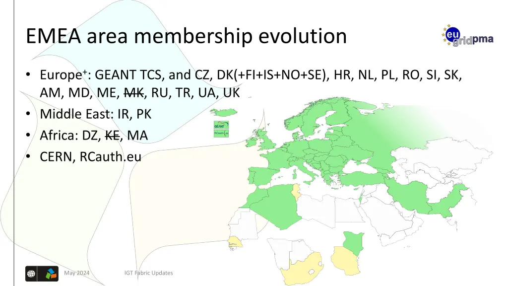 emea area membership evolution