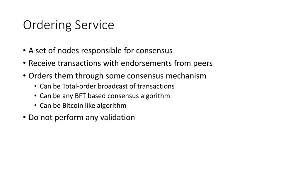 ordering service