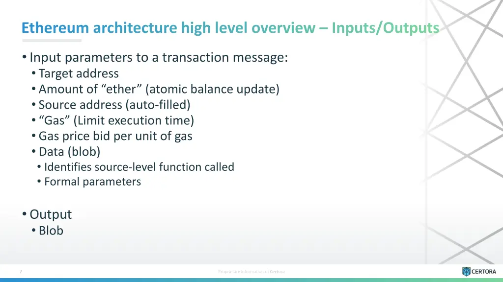 ethereum architecture high level overview inputs