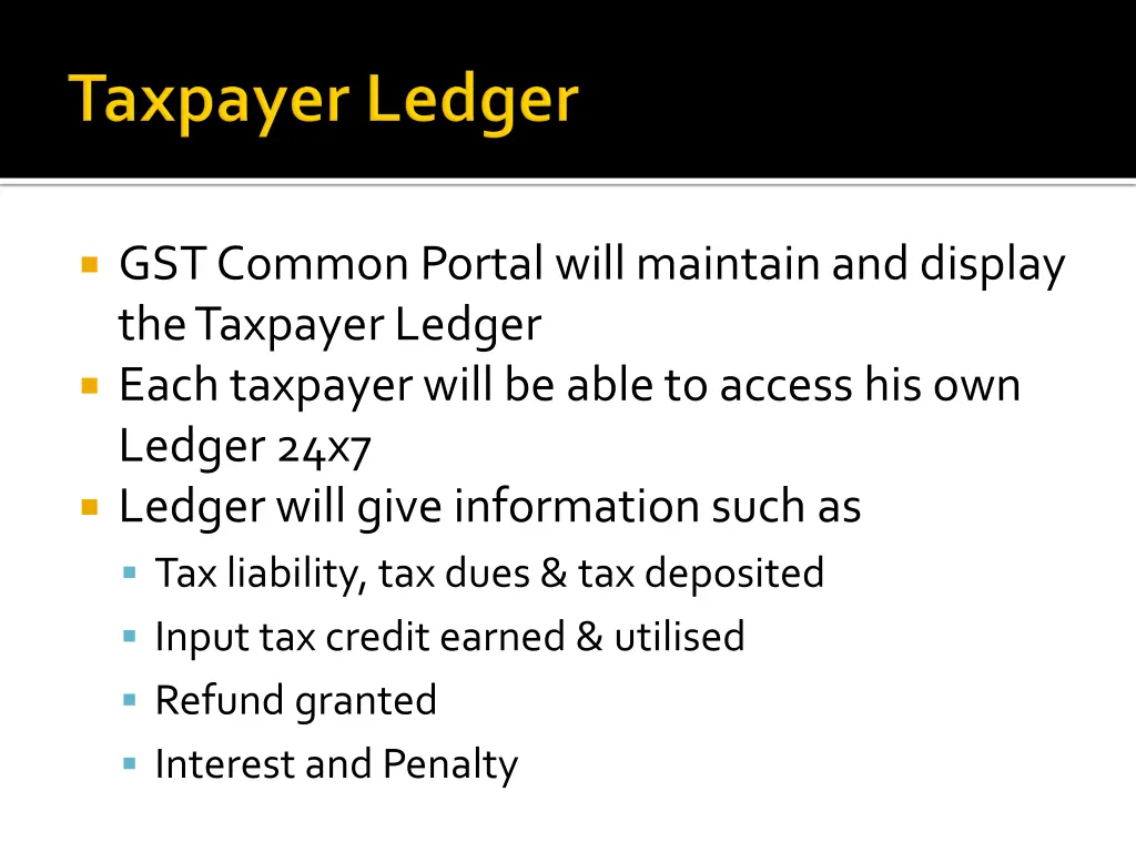 gst common portal will maintain and display