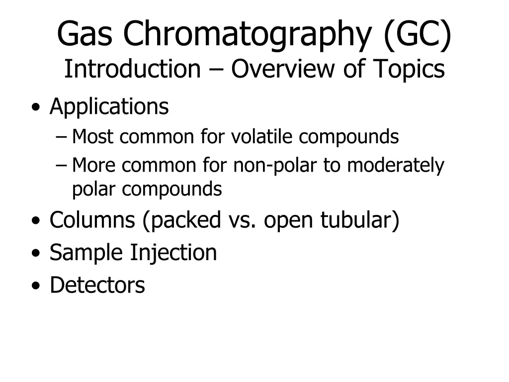 gas chromatography gc introduction overview