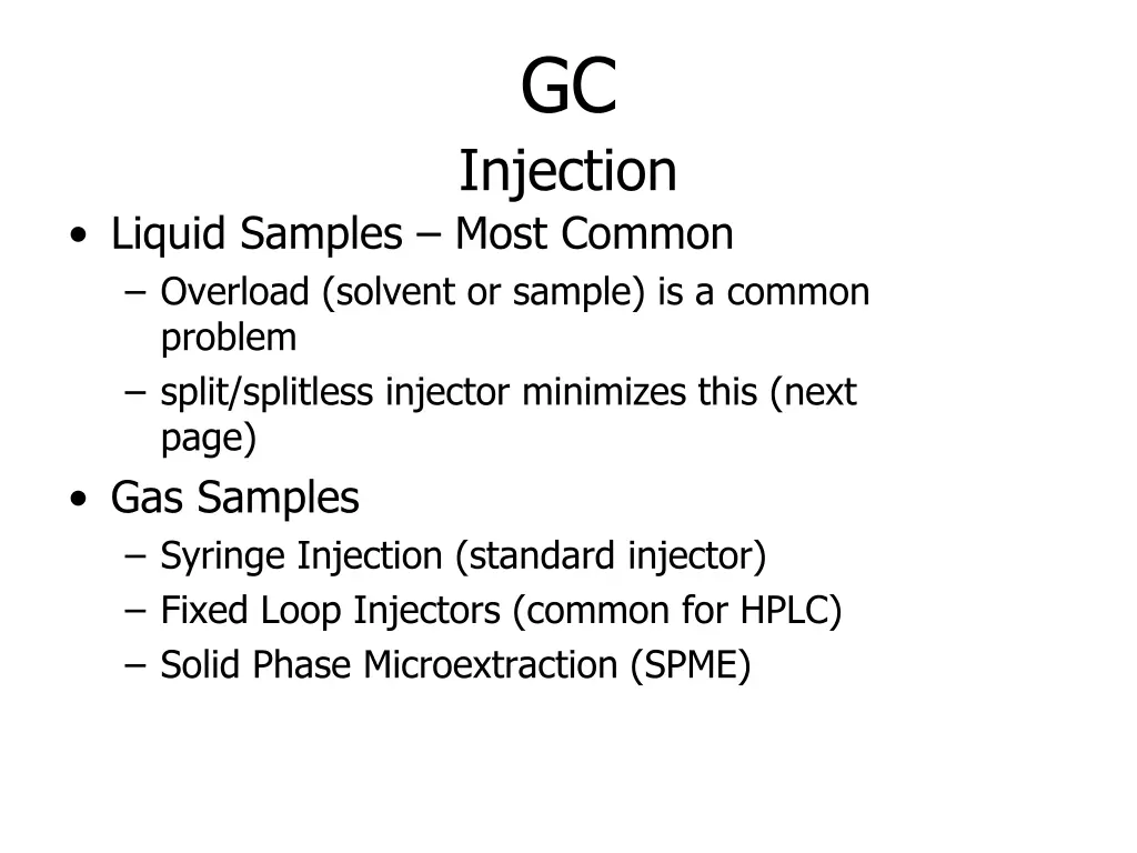 gc injection