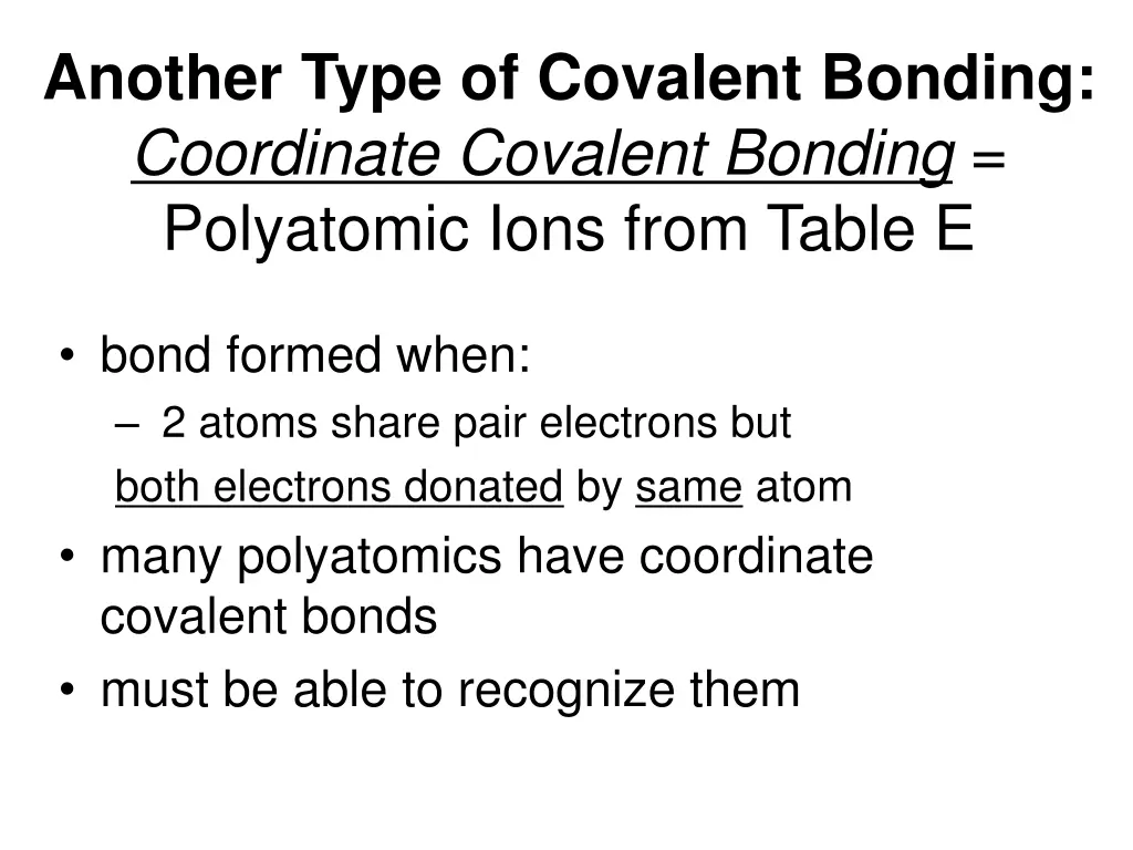 another type of covalent bonding coordinate