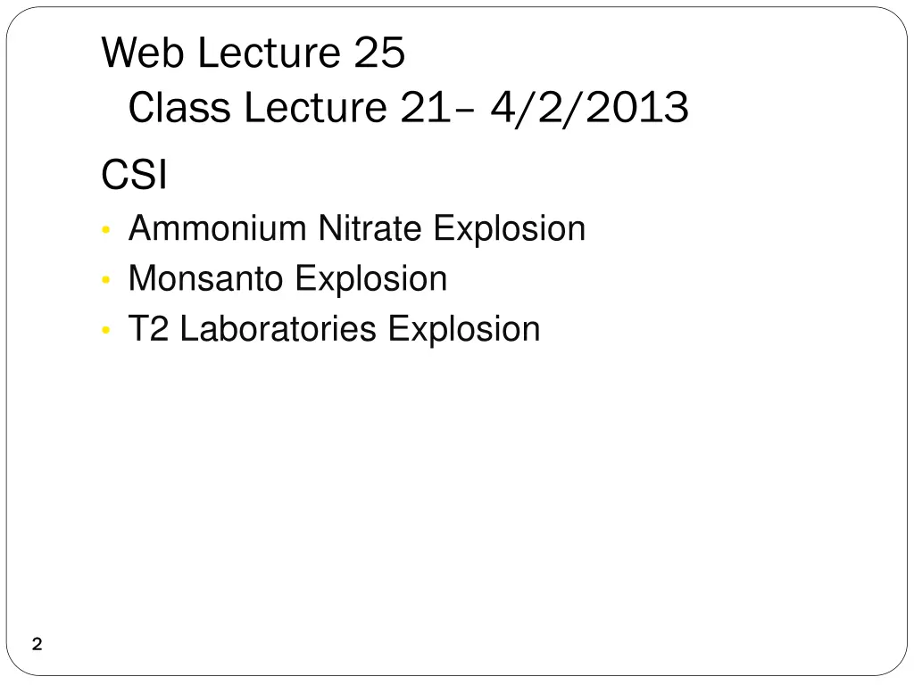 web lecture 25 class lecture 21 4 2 2013