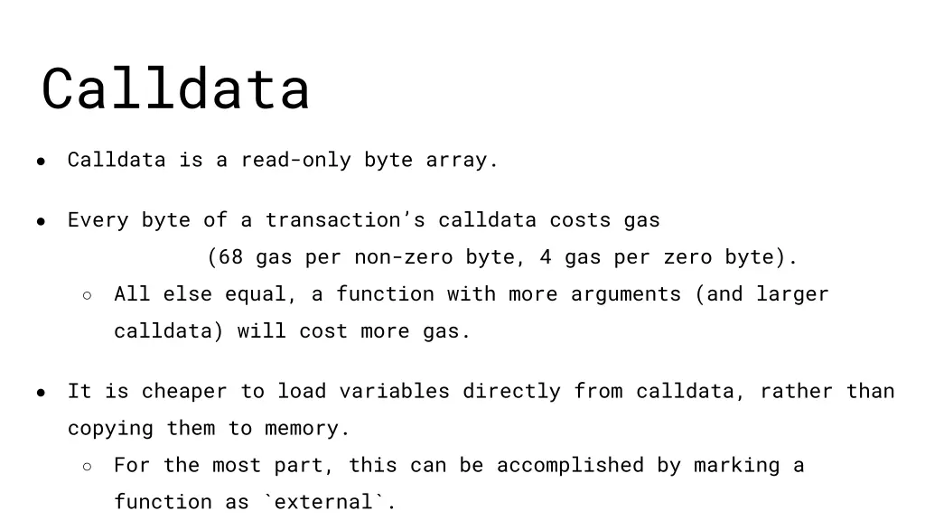 calldata