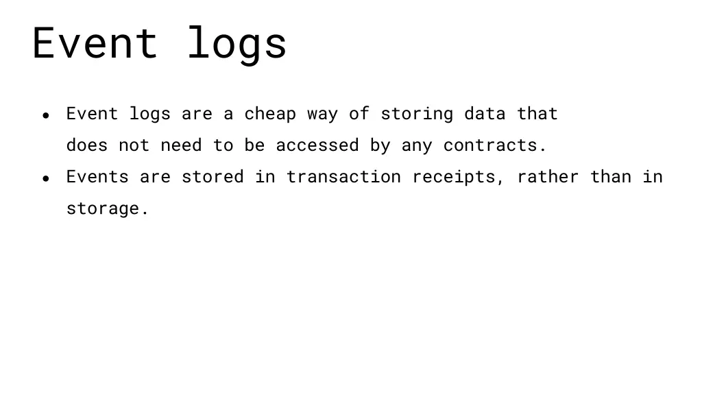 event logs