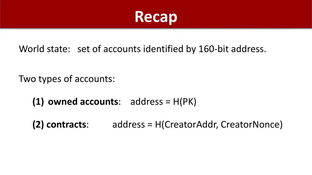 recap