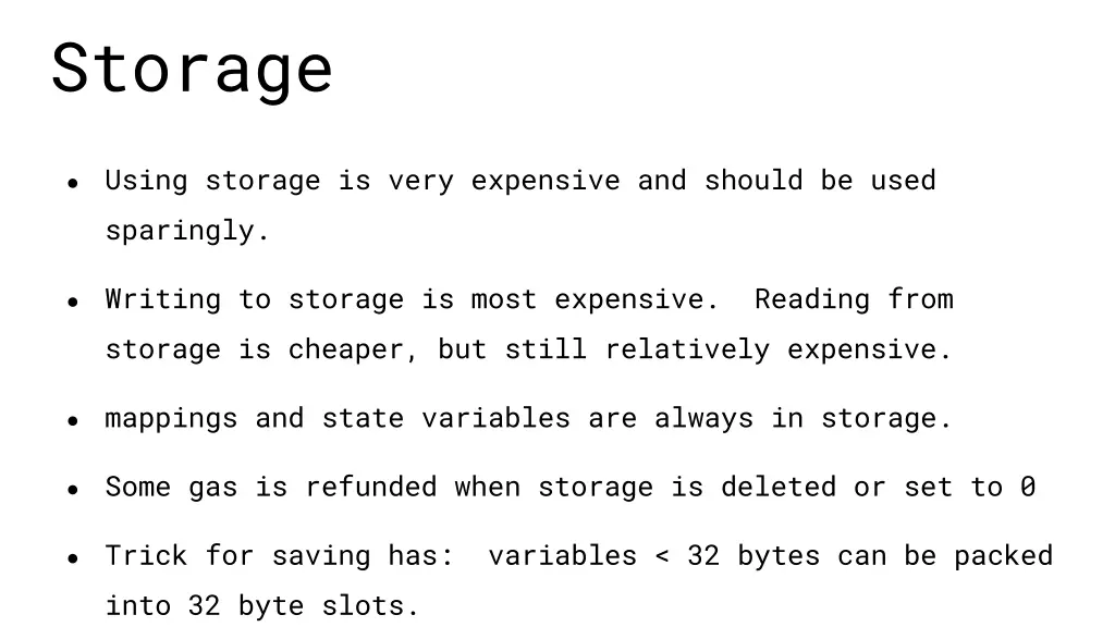 storage