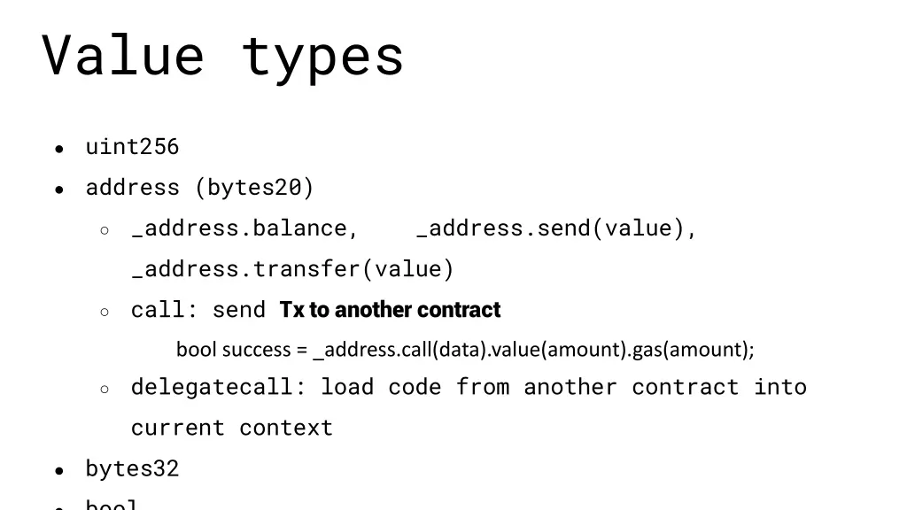 value types