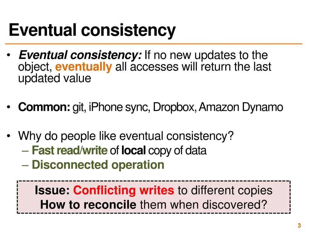 eventual consistency