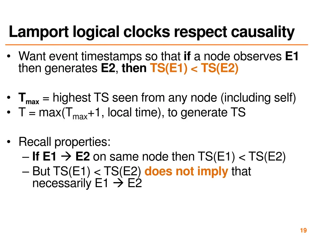 lamport logical clocks respect causality