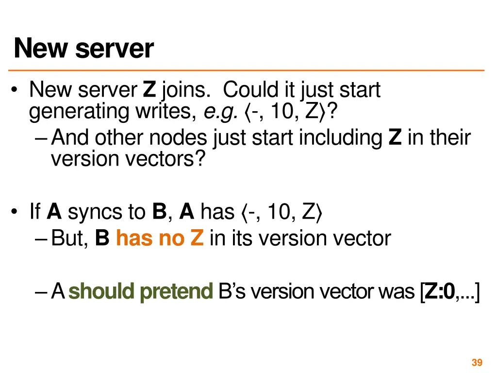 new server