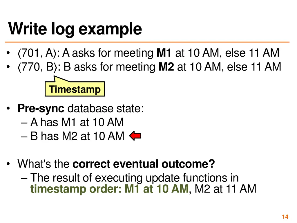 write log example