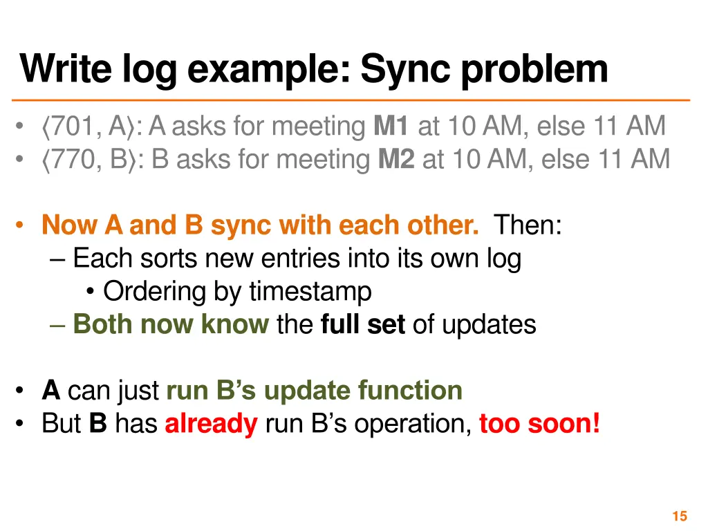 write log example sync problem