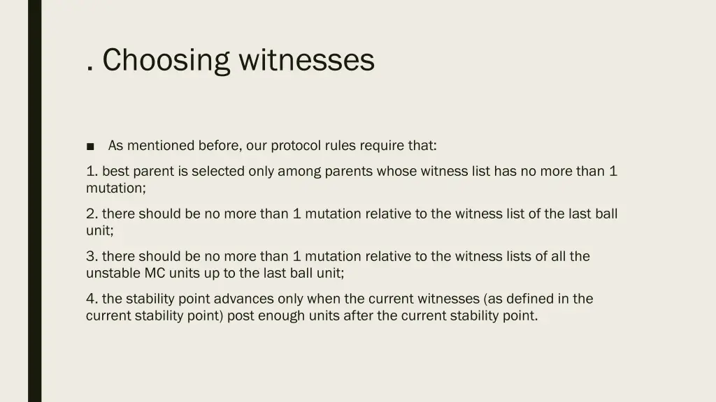 choosing witnesses