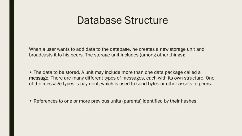 database structure