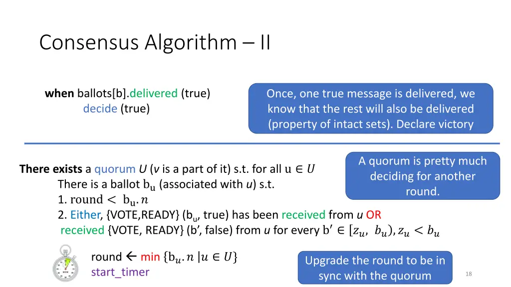 consensus algorithm ii